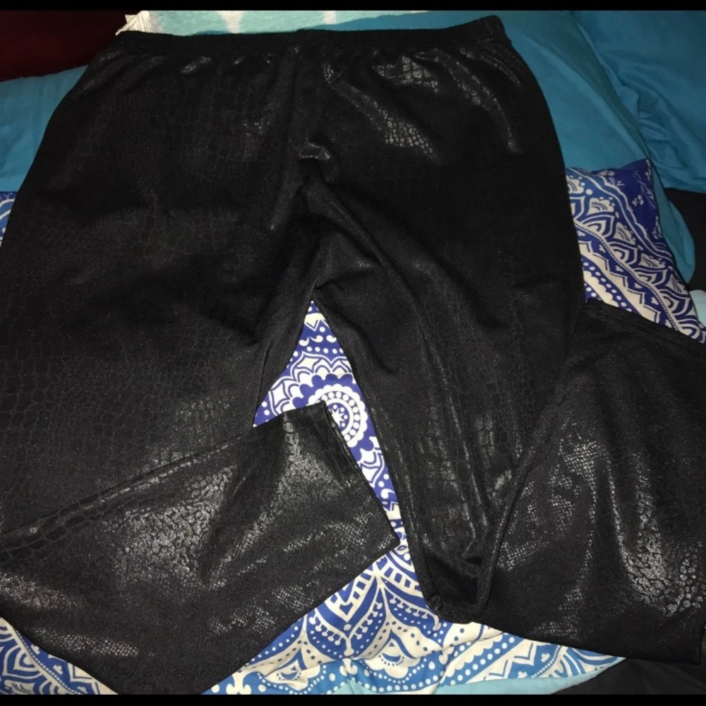 Black Snake Skin Leggings XXL